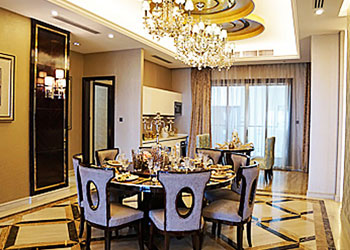 カンボジアの高級コンドミニアムの室内写真