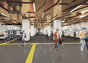 マニラ首都圏地下鉄「Metro Manila Subway」通路イメージ