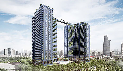 ベトナム・ホーチミン市4区の高級コンドミニアム「サンシャイン・ホライズン」の外観イメージ